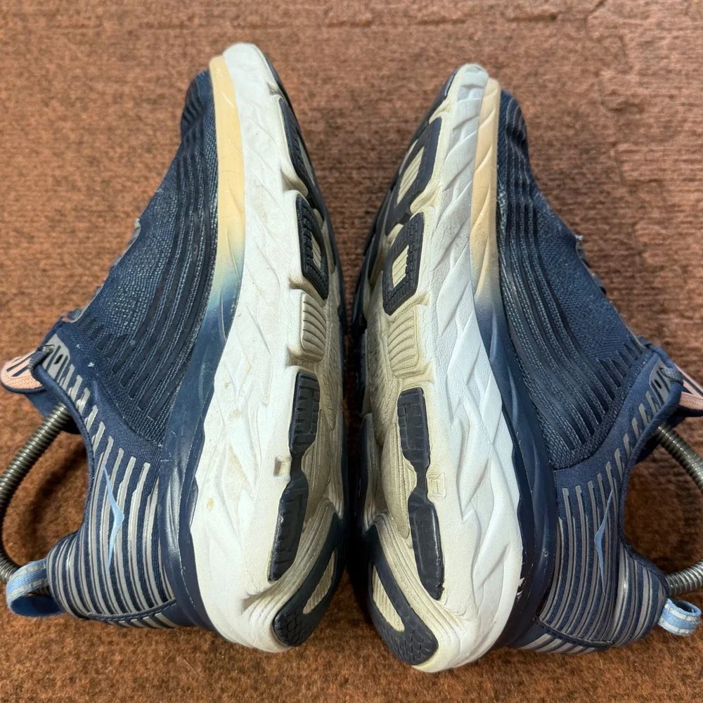 B- Hoka One One Bondi 6 Womens 7.5 Running Shoes Moonlit Ocean Pink 1019270 MIDP